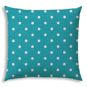 DINER DOT Turquoise Indoor/Outdoor Pillow - Sewn Closure