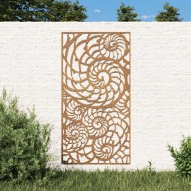 Patio Wall Decoration 41.3"x21.7" Corten Steel Shell Design