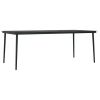 7 Piece Patio Dining Set Black