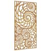 Patio Wall Decoration 41.3"x21.7" Corten Steel Shell Design