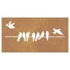 Patio Wall Decoration 41.3"x21.7" Corten Steel Bird Design