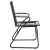 Patio Chairs 4 pcs Black 22.8"x23.2"x33.7" PVC Rattan