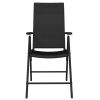 7 Piece Patio Dining Set Black