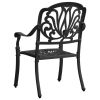 5 Piece Bistro Set Cast Aluminum Black