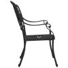 5 Piece Bistro Set Cast Aluminum Black