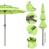 9Ft 3-Tiers Patio Umbrella Fruit Green