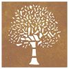 Patio Wall Decoration 21.7"x21.7" Corten Steel Tree Design