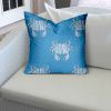 CRABBY Indoor/Outdoor Soft Royal Pillow, Sewn Closed, 14x14