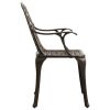 5 Piece Bistro Set Cast Aluminum Bronze